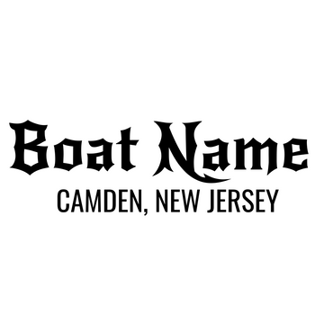Personalized Boat Name Vinyl Decal with Hailing Port State - Permanent Marine-Grade for Signs, Speed boat, Fishing Vessel, Watercraft D21
